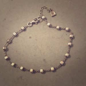 Silver beaded bracelet
